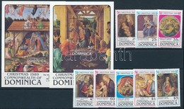 ** 1989 Karácsony, Botticelli Sor + Blokksor,
Christmas, Botticelli Set + Blockset
Mi 1278-1285 + Mi 160-161 - Otros & Sin Clasificación