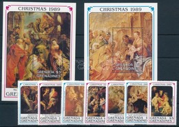 ** 1990 Karácsony, Rubens Sor + Blokksor,
Christmas, Rubens Set + Blockset
Mi 1238-1244 + Mi 183-184 - Other & Unclassified