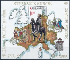 ** 2000 Nagy Károly Szobor Blokk,
Charlemagne Statue Block
Mi 18 - Andere & Zonder Classificatie