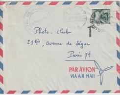 Lettre AFN 1960 Pour La France Avec Taxe 0.50F Gerbe - 1960-.... Storia Postale