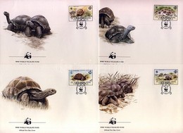 1987 WWF Teknősök FDC Mi 137-140 - Andere & Zonder Classificatie