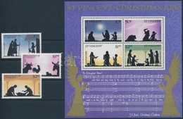 ** 1982 Karácsony Sor + Blokk,
Christmas Set + Block
Mi 252-254 + Mi 7 - Autres & Non Classés