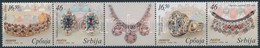 ** 2006 Ékszerek Szelvényes ötöscsík,
Jewelry Stripe Of 5 With Tab
Mi 154-157 - Other & Unclassified