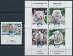 ** 2011 Belgrádi Állatkert Bélyeg + Bélyegfüzet Lap,
Zoo In Belgrade Stamp + Stamp-booklet Sheet
Mi 425 + Mi 426-429 - Autres & Non Classés