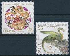 ** 2012 Kínai Újév: A Sárkány éve Sor,
Chinese New Year: Year Of The Dragon Set
Mi 446-447 - Autres & Non Classés
