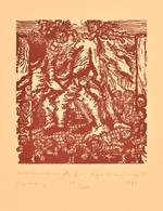 Ágotha Margit (1938-2015 ): Intermediumok III (Nyitány). Fametszet, Merített Papír. Jelzett. Sorszámozott 32/100. 15×13, - Sonstige & Ohne Zuordnung