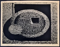 Joseph Kádár (1936-2019): Kompozíció. Elektrográfia, Papír, Jelzett, Művészpéldány (EA), 27x36 Cm - Sonstige & Ohne Zuordnung