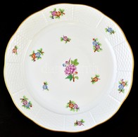 Herendi Eton Mintás Porcelán Lapostányér,  Kézzel Festett, Jelzett, Kis Kopásnyomokkal, D: 25,5 Cm - Autres & Non Classés