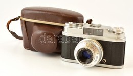 Foca Focasport Ib 35mm-es Francia Fényképezőgép, Szép, Működőképes állapotban, Eredeti Bőr Tokjában / Vintage French 35m - Fototoestellen