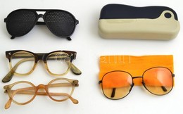 Retro Szemüvegek és Egy Monitor Szemüveg Tokkal - Autres & Non Classés