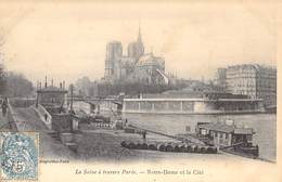 CPA FRANCE 75 "Paris, La Seine, Notre Dame Et La Cité" / PENICHE / BATELLERIE - Zonder Classificatie