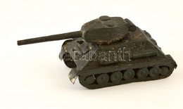 Régi, Kézi Készítésű Tank Játék. Fa és Fém. 19 Cm, M: 7,5 Cm - Andere & Zonder Classificatie