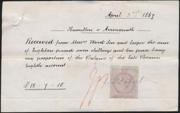 1864  Angol Okmánybélyeg Nyugtán - Unclassified