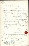 1867 Pest, Szegénységi Bizonyítvány, Viaszpecséttel - Unclassified