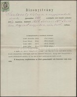 1873 A Nagyszombati érseki Gimnázium Bizonyítványa, Okmánybélyeggel - Ohne Zuordnung