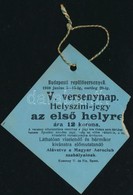 1910 Budapesti Repülőnap Helyszíni Belépőjegy - Zonder Classificatie