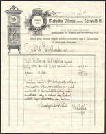 1914 Bp. II., Matyéka Vilmos, Előtte Seewald H. Órás és Ékszerkereskedő Fejléces Számlája - Zonder Classificatie