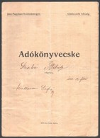 Cca 1920 Abádszalók, Községi Mezőőr Adókönyvecskéje - Zonder Classificatie