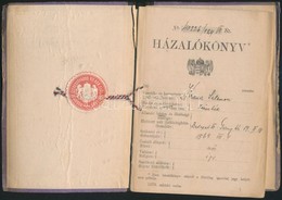 1924 Házalókönyv Izraelita Vallású Rőfös Számára, Sok Bejegyzéssel - Ohne Zuordnung