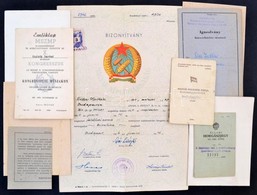 1951-1984 Vegyes Szocialista Okmány Tétel, 11 Db - Ohne Zuordnung