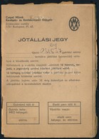 1985 Csepel Művek Kerékpár- és Konfekcióipari Gépgyár Jótállási Jegy + Számla - Ohne Zuordnung