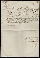 1786 Graf Karl Von Caramelli Lovassági Tábornok Saját Kézzel Aláírt Levele Háborús ügyben Az Aradi Erőditmény Parancsoks - Unclassified