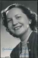Sebők Margit (1939-2000) Színésznő Aláírása Az őt ábrázoló Fotón - Autres & Non Classés