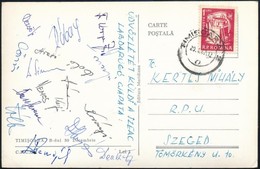 1967 Szegedi E.A.C. Futballistái által Aláírt Képeslap (Vass Ferenc, Rábay, Tóth, Dezsőfi, Stb.) - Other & Unclassified