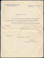 1935 Reményi Schneller Lajos Későbbi Pénzügyminiszter Aláírása Képviselővé Választását Köszönő Levélen - Sonstige & Ohne Zuordnung