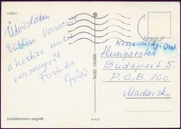 Forintos Győző Nagymester Sakkolimpikon üdvözlő Képeslapja Kosztics Emlékversenyről / Autograph Signed Postcard Of Chess - Sonstige & Ohne Zuordnung
