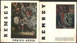 1976 Remsey Jenő Festőművész Saját Kézzel írt Ajánlása Kiállítási Katalógusa Lapján + Még Egy Katalógus - Autres & Non Classés