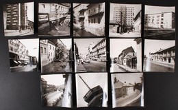Cca 1960-1965 Kotnyek Antal Képriportja Miskolcról, 13 Db Városkép épületfotó, életkép, Néhány Feliratozva, 13x13 Cm - Other & Unclassified