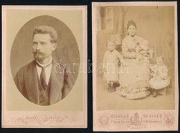 Cca 1880 Éder Pál (1849-1916) Cs. és Kir. Ny. Főhadnagy Családi Fotók 3 Db - Other & Unclassified
