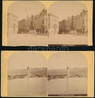Cca 1890-1900 Trieszt, 2 Db Sztereófotó, 8,5×17,5 Cm - Sonstige & Ohne Zuordnung