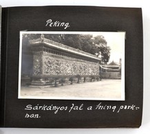 1959 Kínai Látnivalókat Bemutató (főként Peking) Fotóalbum, Feliratozva, 44 Képpel, 9×14 Cm / Beijing, China, 44 Photos - Other & Unclassified