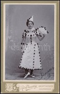 1902 Jelmezben, Vizitkártya Méretű, Vintage Fotó, 11x6,7 Cm - Autres & Non Classés