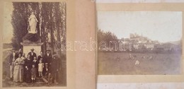 Cca 1890-1900 2 Db Nagyméretű Fotó Kartonon, Az Egyiken Azonosítatlan Településsel, Az Egyik Sérült Kartonnal, 12x16 Cm  - Other & Unclassified