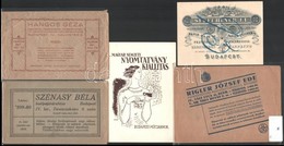 Papíráru Témájú Reklámanyagok (Rigler József Ede, Szénásy Béla, Hangos Géza, Seefehlner J.L., Magyar Nemzeti Nyomtatvány - Publicités