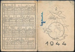 1944 Béke Motívumos Kártyanaptár. Összehajtható 12x9 Cm Kis Beszakadással - Werbung