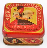 Cca 1930 Békési Mézcukorka Fém Doboz 7x7 Cm - Advertising