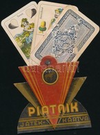 Cca 1935 Piatnik Kártya Reklám Mozgatható Kártyákkal (egyik Sérült) 21 Cm - Publicités
