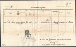 1879 Bp., Halotti Anyakönyvi Kivonat 50 Kr Okmánybélyeggel - Andere & Zonder Classificatie