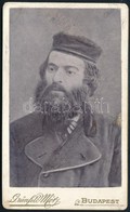 Cca 1880 Zsidó Férfi Arcképe, Keményhátú Fotó Grünfeld Mór Budapesti Műterméből, 11×6,5 Cm - Andere & Zonder Classificatie