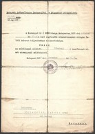 1935 A Budapest Székesfőváros Testnevelési és Népgondozó Felügyelőség által Katonai Főhadnagyi Rendfokozat Címet Adomány - Other & Unclassified