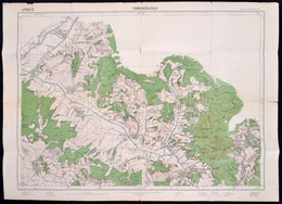 1928 Somoskőújfalu Katonai Térképe, Magyar Királyi Állami Térképészet, 65x86 Cm - Andere & Zonder Classificatie