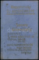 1941 Magyarország új Autótérképe, Securo Gépműhely, Foltos Vászonkötésben - Otros & Sin Clasificación