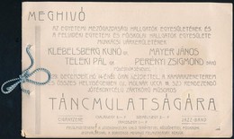 1929 Meghívó Az Egyetemi Mezőgazdasági Hallgatók Egyesületének Táncmulatságára - Non Classés