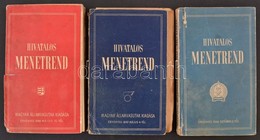 1947-1950 MÁV 3 Db Hivatalos Menetrendkönyv. Borítók Szakadozottak. - Zonder Classificatie