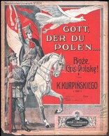 Cca 1910 2 Db Lengyel Háborús Zeneműveket Tartalmazó Kottafüzet Dekoratív Címlapokkal:Vaterlands Lieder; Gott Der Du Pol - Autres & Non Classés