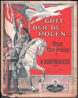 Cca 1910 2 Db Lengyel Háborús Zeneműveket Tartalmazó Kottafüzet Dekoratív Címlapokkal:Vaterlands Lieder; Gott Der Du Pol - Sonstige & Ohne Zuordnung